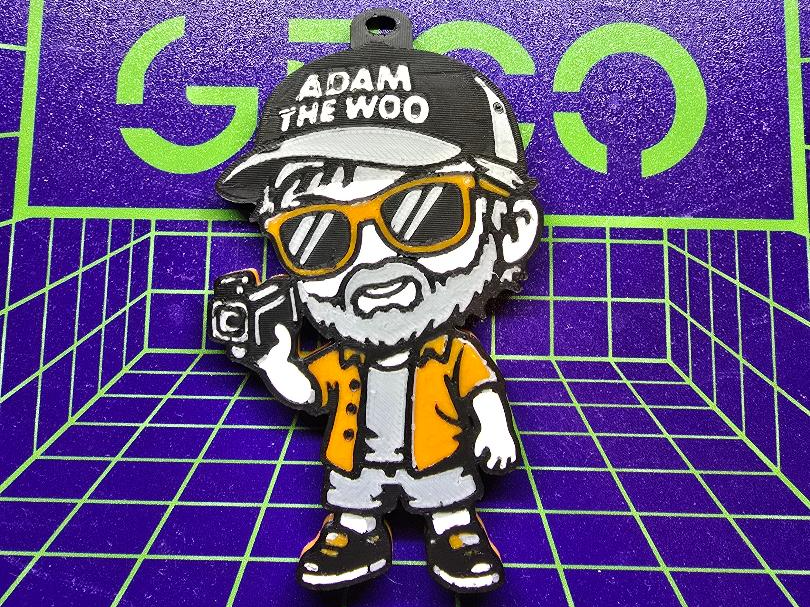 Adam The Woo inspired Keyring "Join me, shall you"