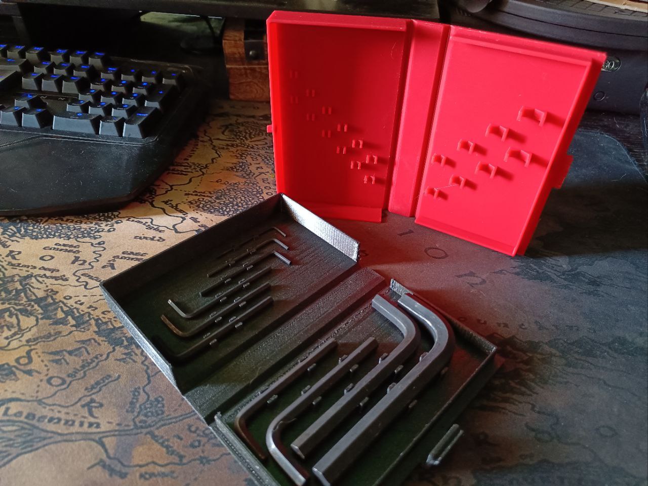 Hex key tool box Print-in-place
