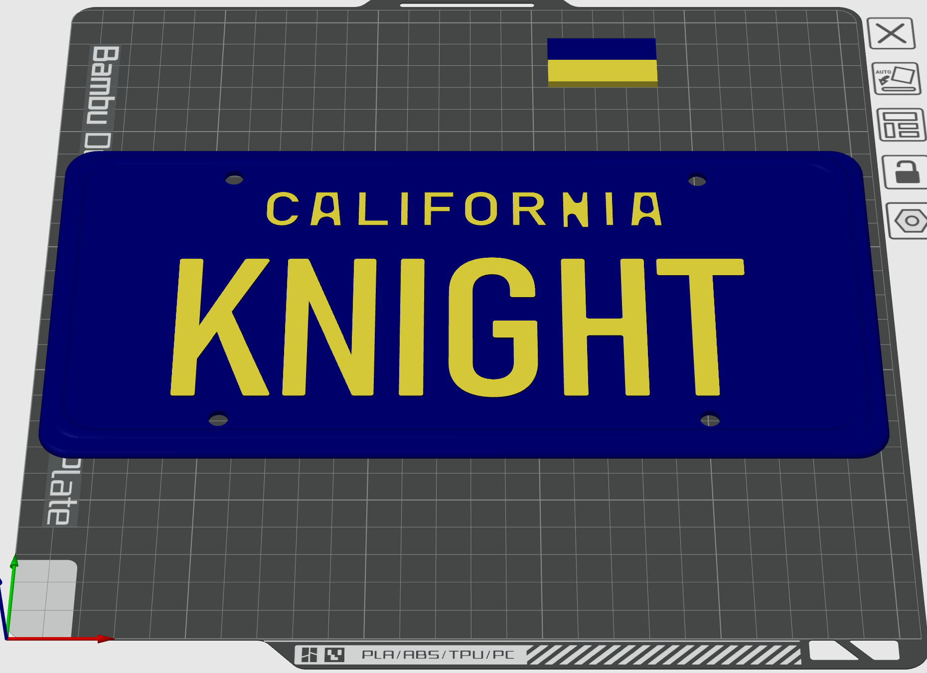 Knight Rider KITT Licence plate