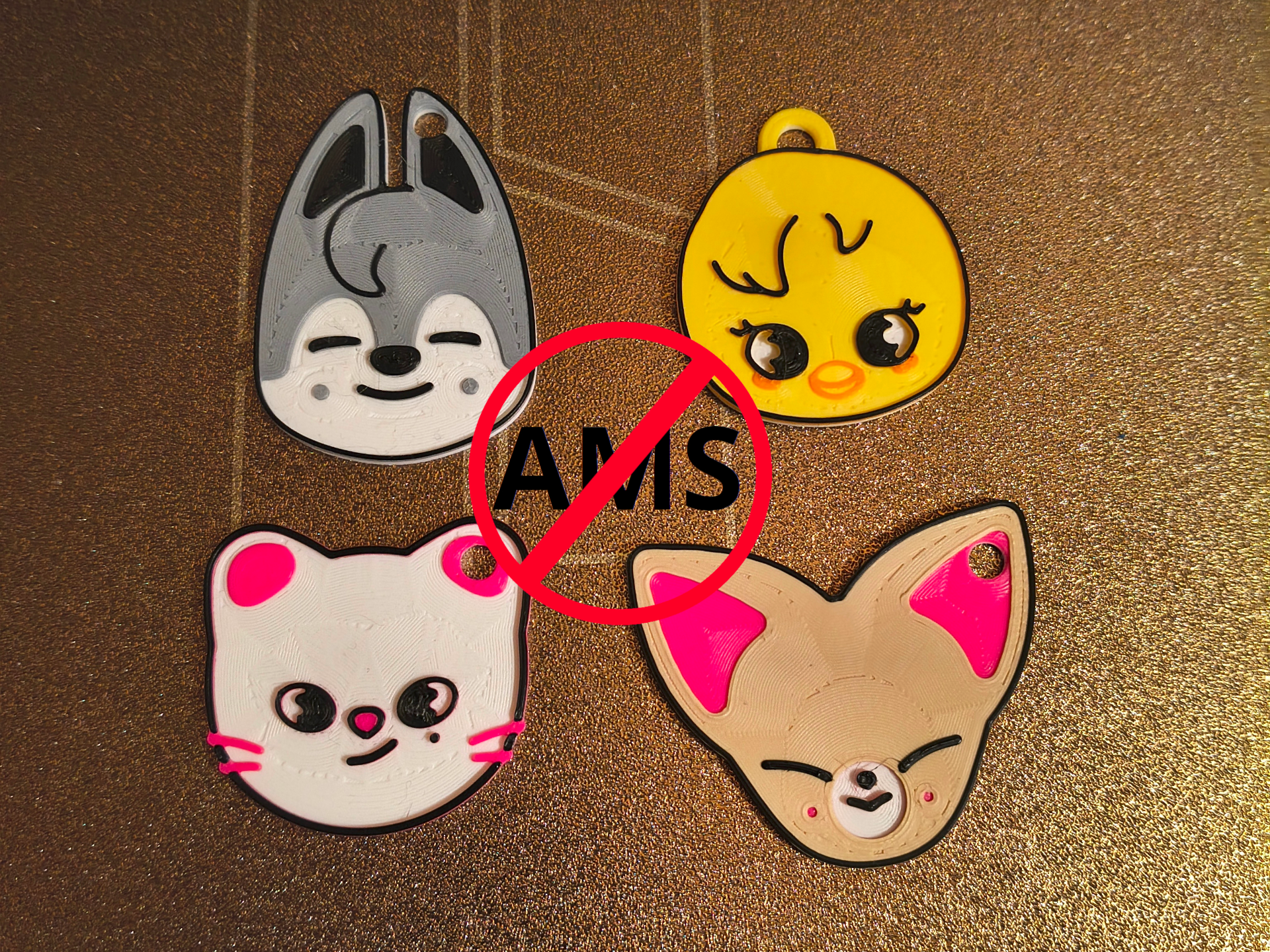 SKZOO keychains no AMS