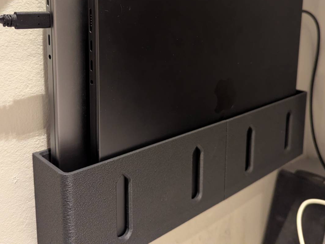 Wall-mounted dual laptop holder (Parametric)