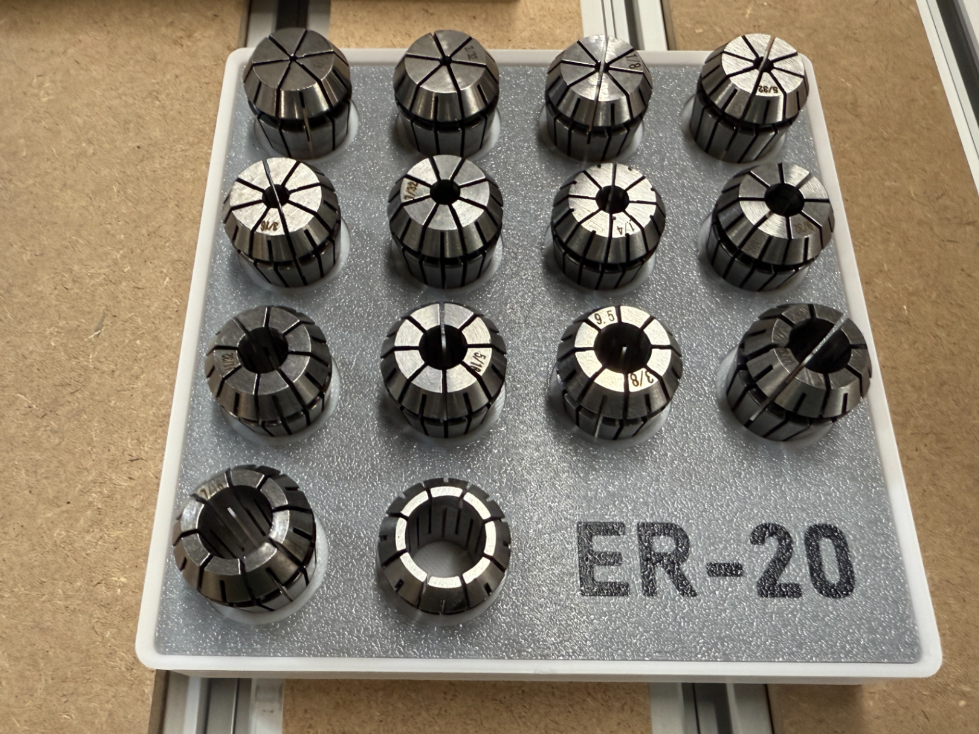 Gridfinity ER20 Collet Holder