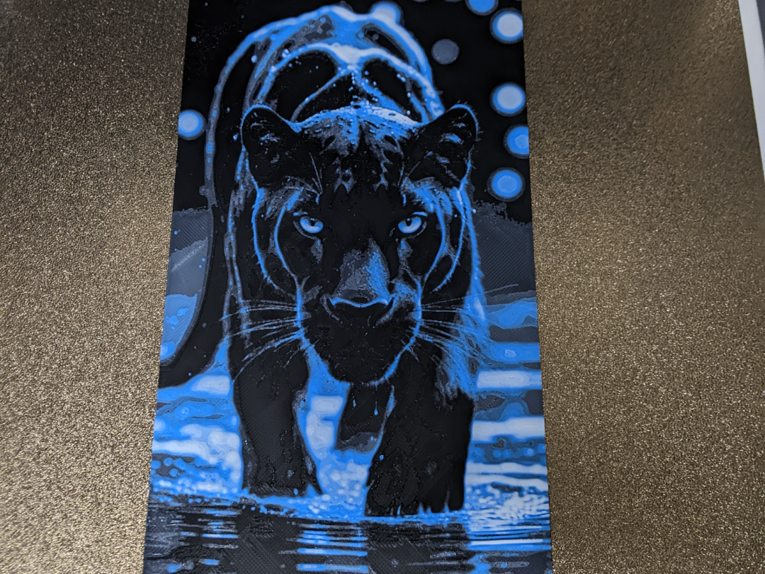 Black Panther HueForge with frame