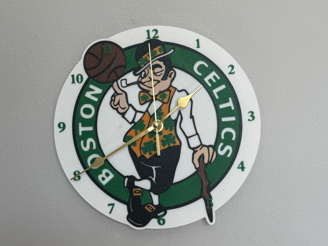 Bostons Celtics lucky logo CLOCK