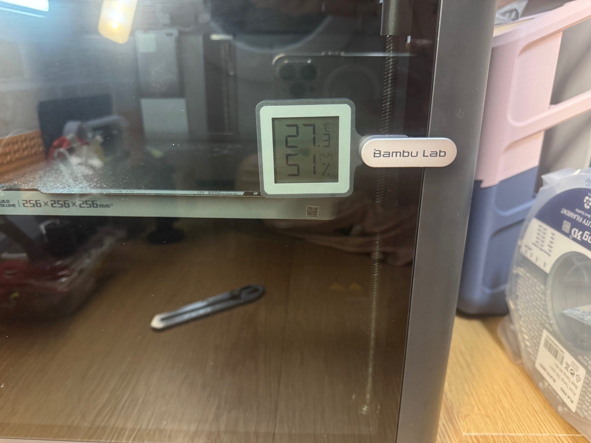Xiaomi temp sensor holder on door (P1S, X1)