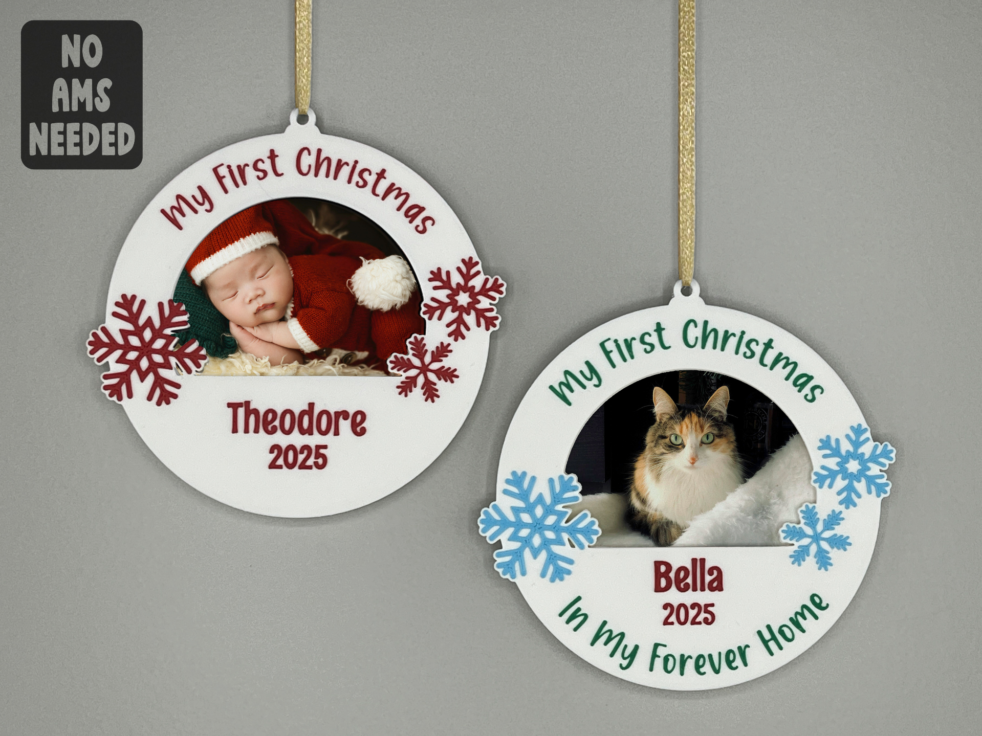 My First Christmas Photo Ornament for Baby or Pets