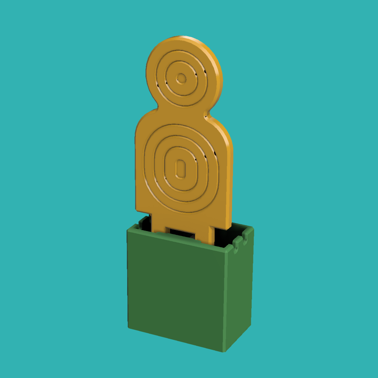 Pop-up target for toy guns.