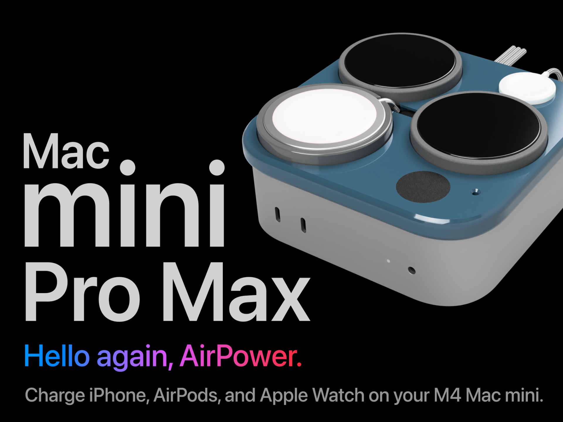 Mac mini "Pro Max" MagSafe and Apple Watch Charger