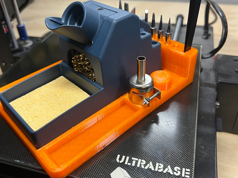 Soldering and hot air tip holder