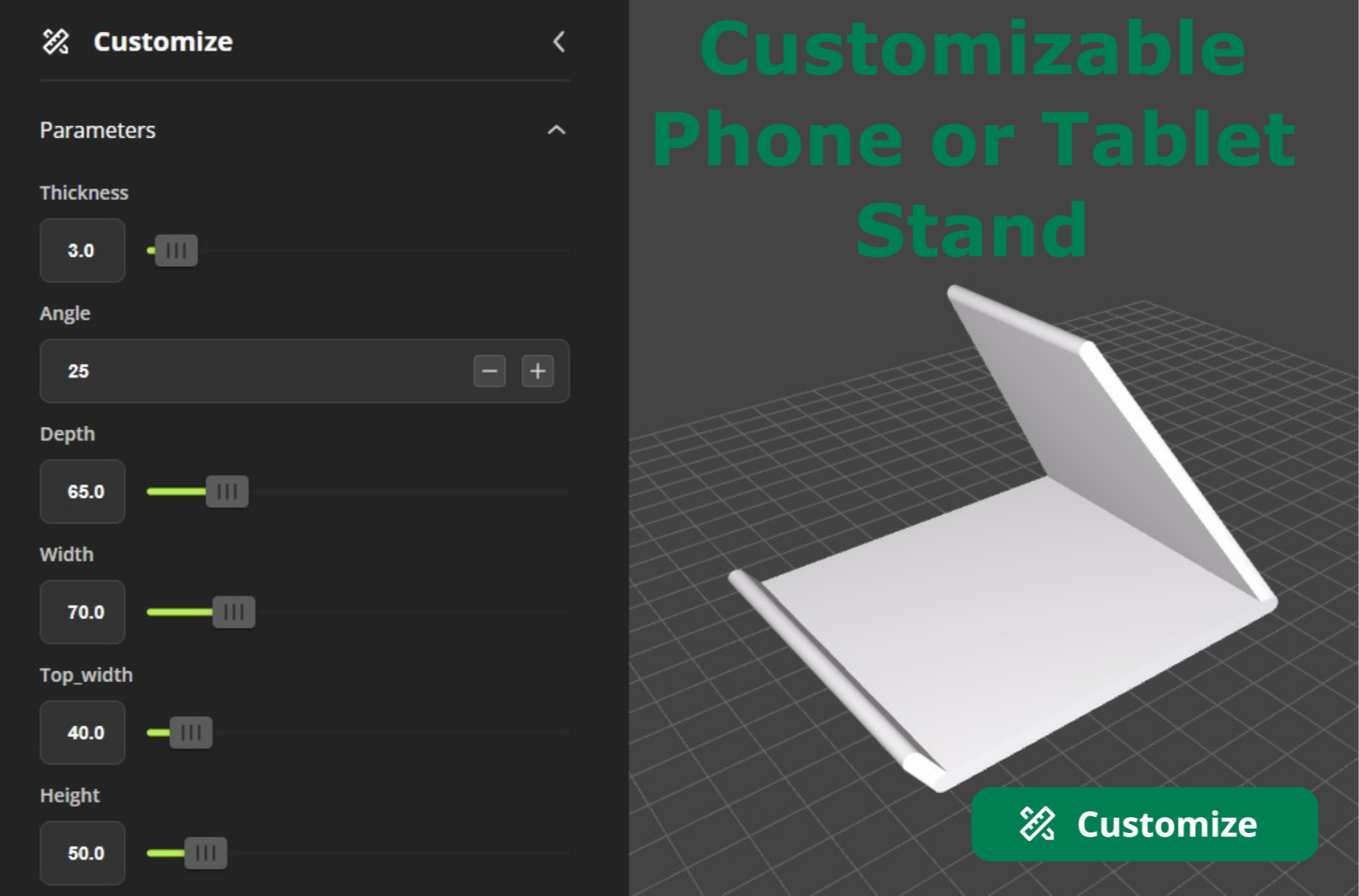 Minimalist Customizable Phone or Tablet Stand