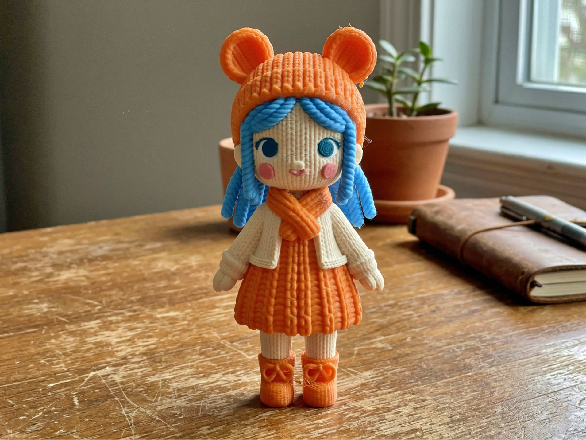 Cute Knitted Baby Doll STL | Kawaii Toy Figure