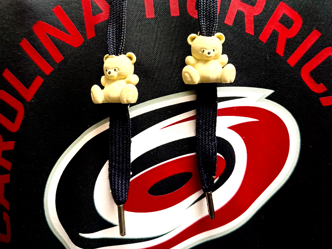 Hoodie Drawstring Beads - Cute Teddy Bear!