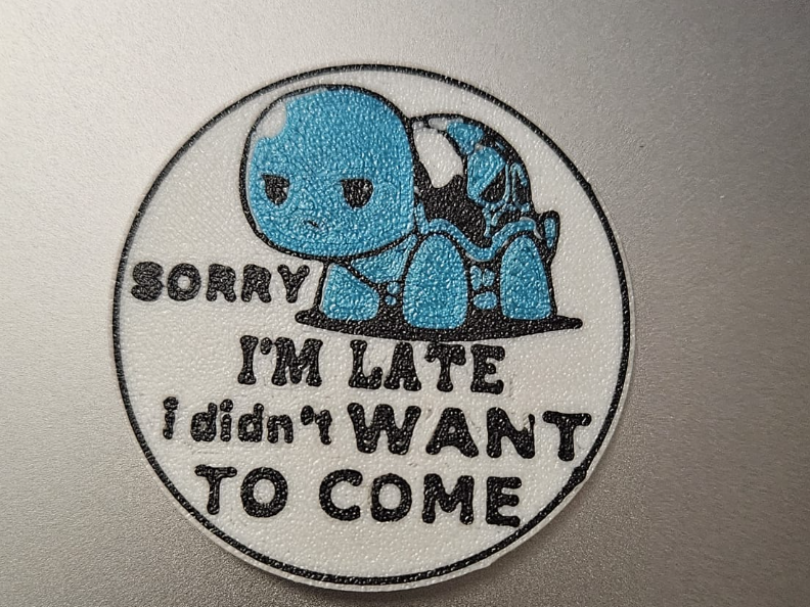 SORRY I'M LATE KEYCHAIN