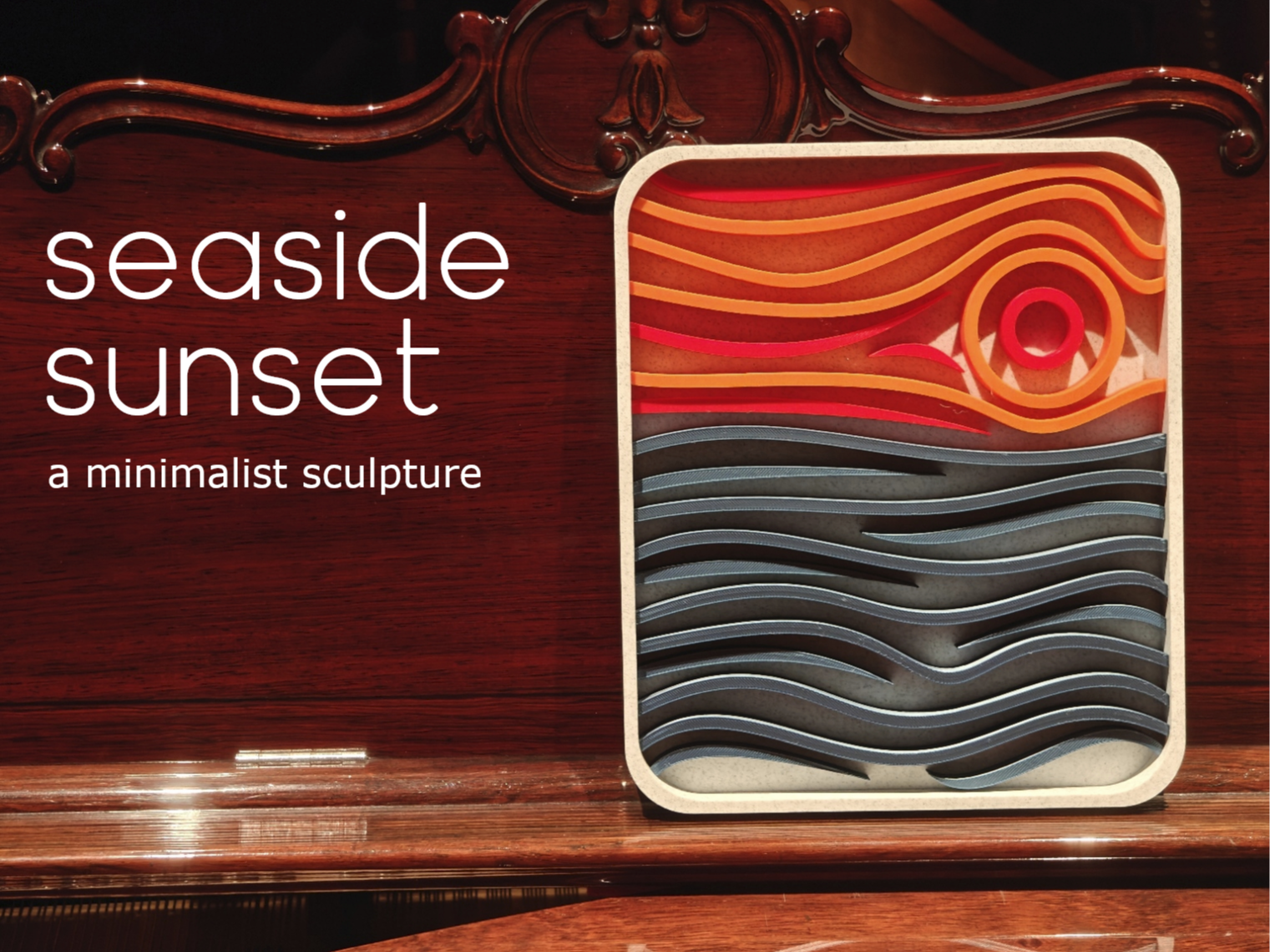 Seaside Sunset - A Minimalist Sculpture