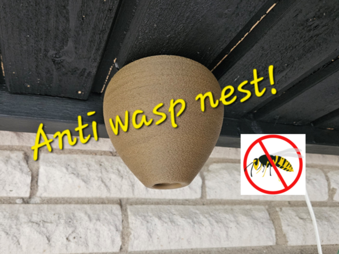 Anti wasp nest with invisible attachment