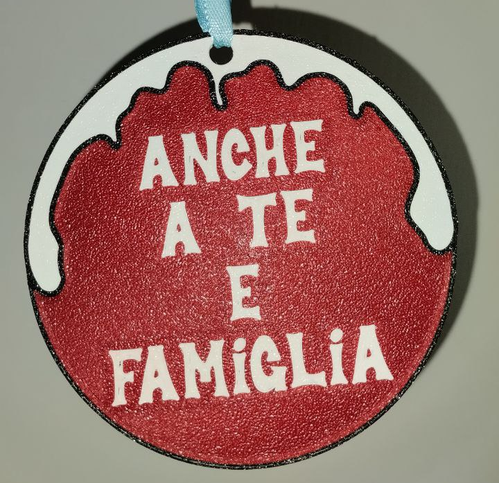 Anche a te e famiglia pallina di Natale