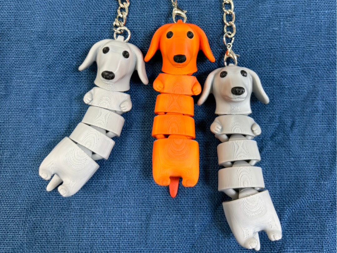 Flexi Dachshund Keychain