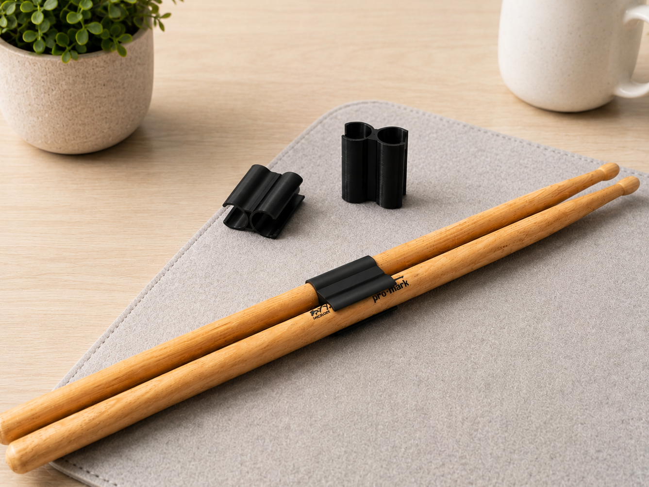 Drum stick travel storage clip