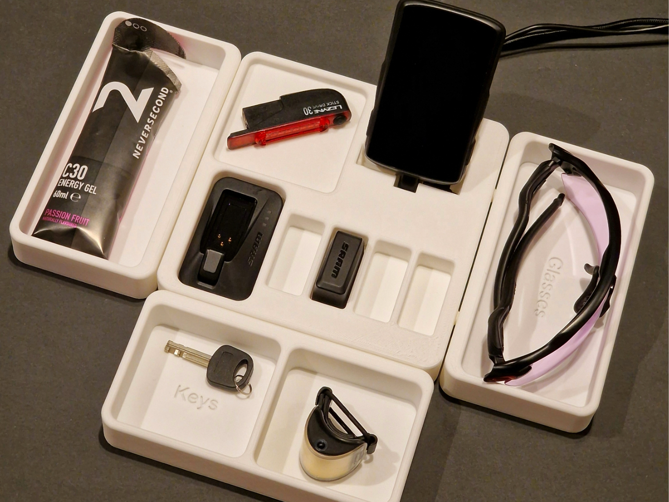Modular charging stand for cycling equipment