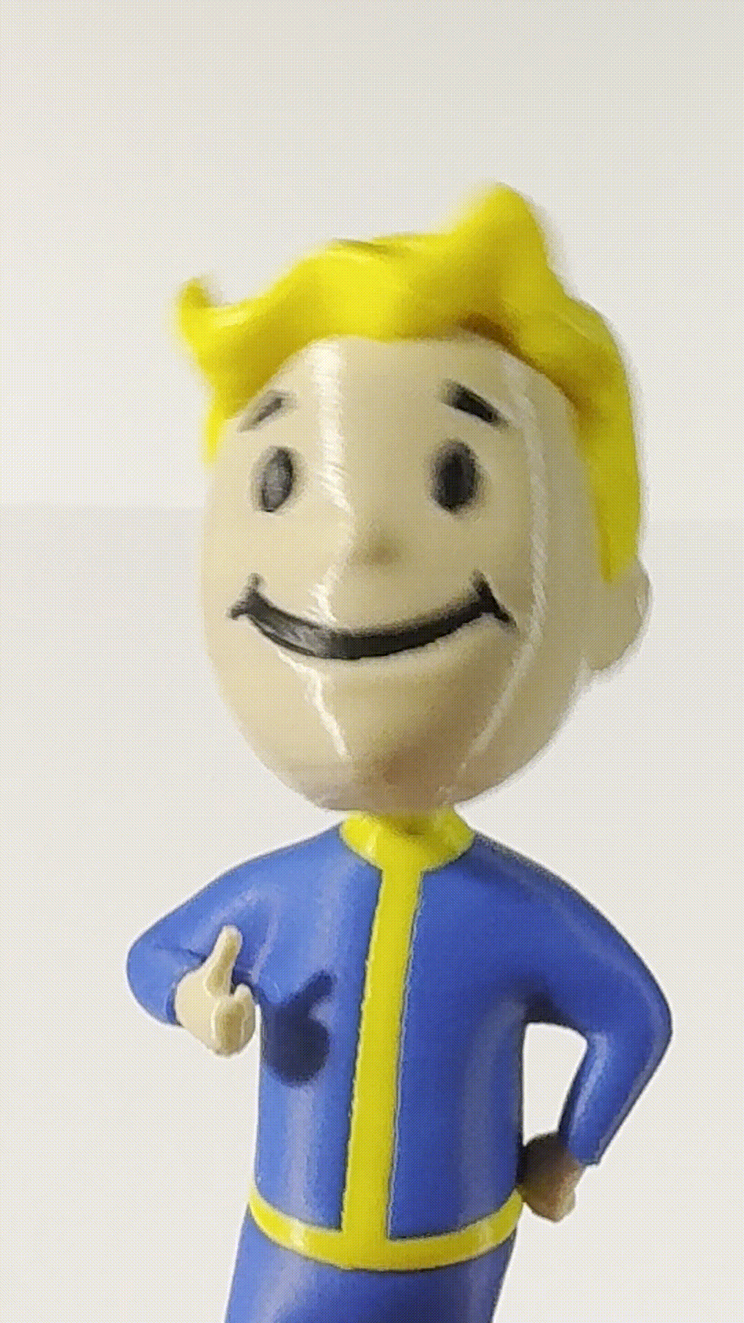 Vault Boy Charisma Bobble Head - 3D Printed Spring