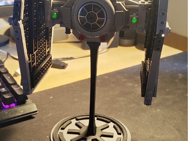 13cm stand for Brick Tie Fighter 75300