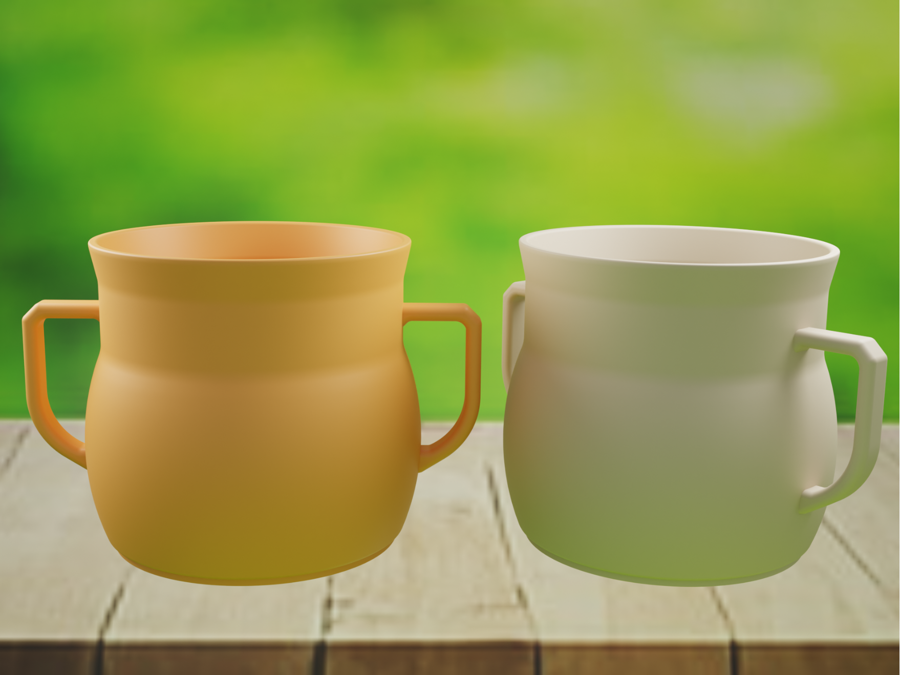 Dual-Handle Mug 3D Model
