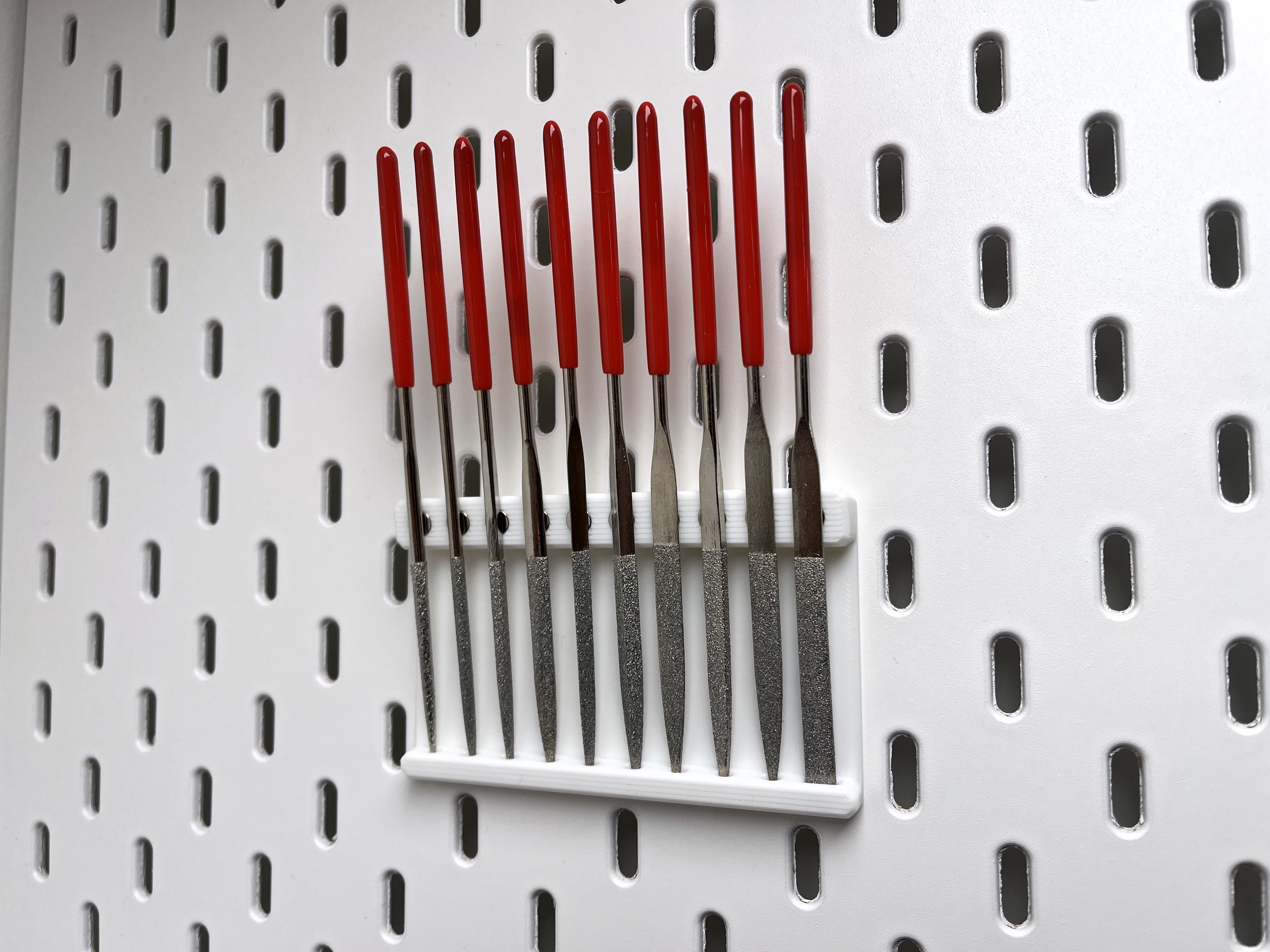 Magnetic Mini File Holder for Ikea Skadis pegboard