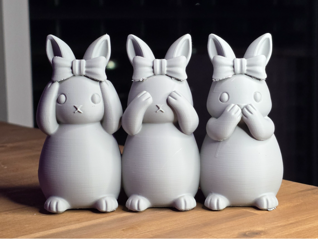 3 Rabbits, Hear, See, Say no Evil