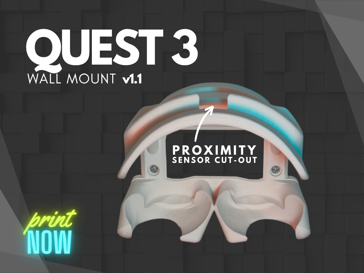 Quest 3 Wall Mount (Headset + Controllers) V1.1