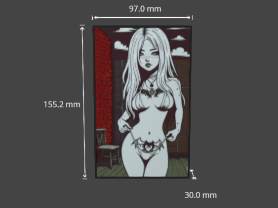 Girl lithophane
