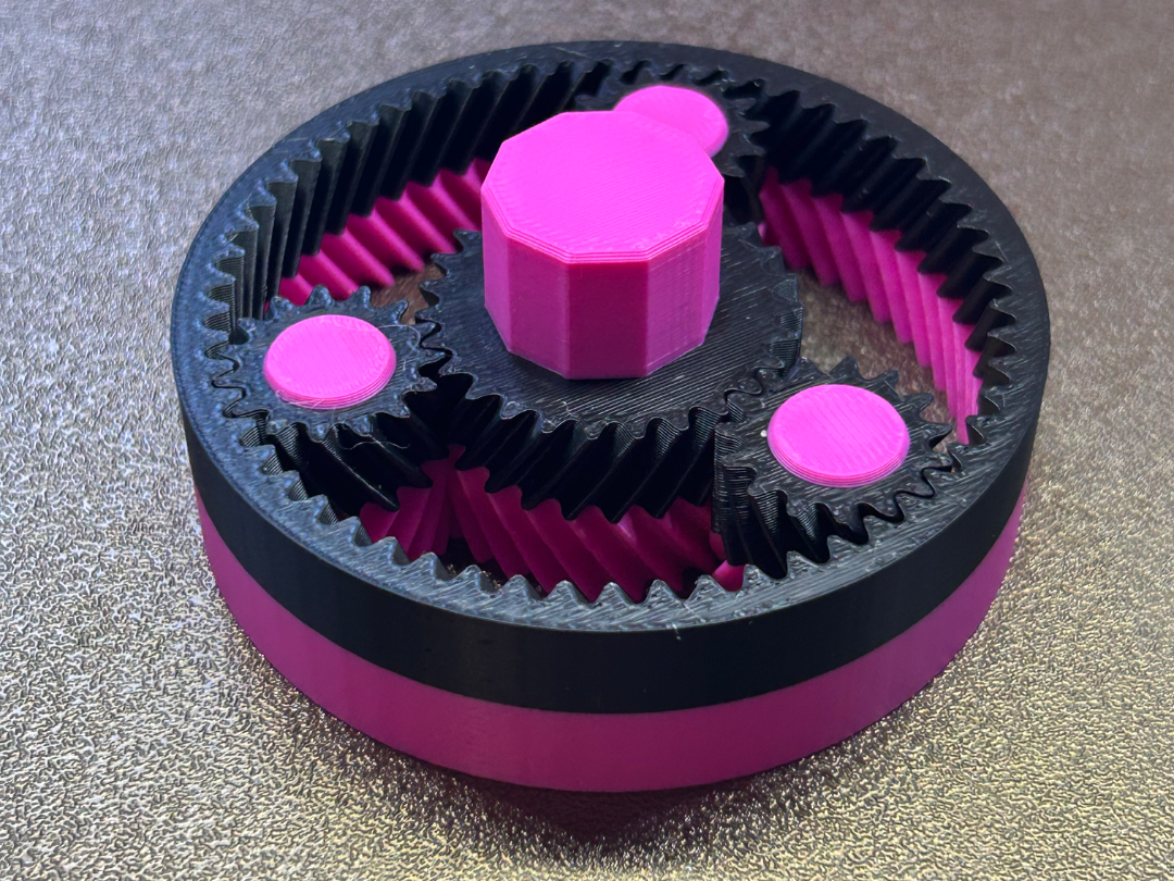 Planetary Herringbone fidget spinner. 2 color.