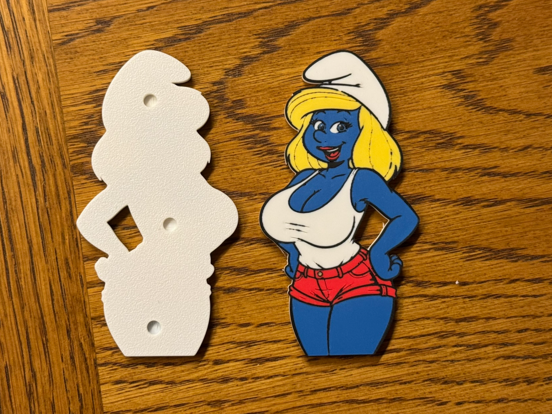 Magnet - Curvy Smurf Girl
