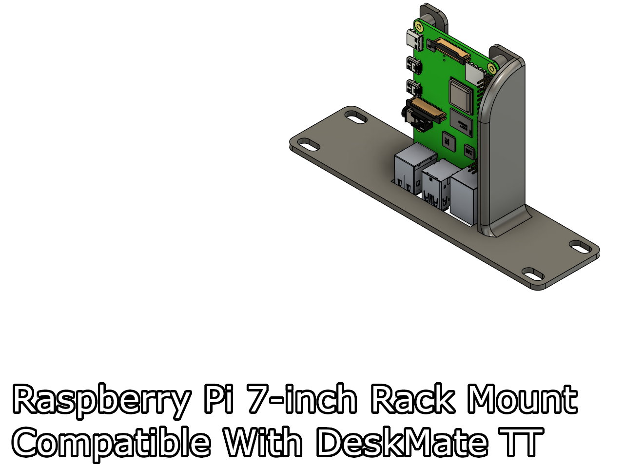 Raspberry Pi 2B/3B/4B/5B 7-inch Rack Mount