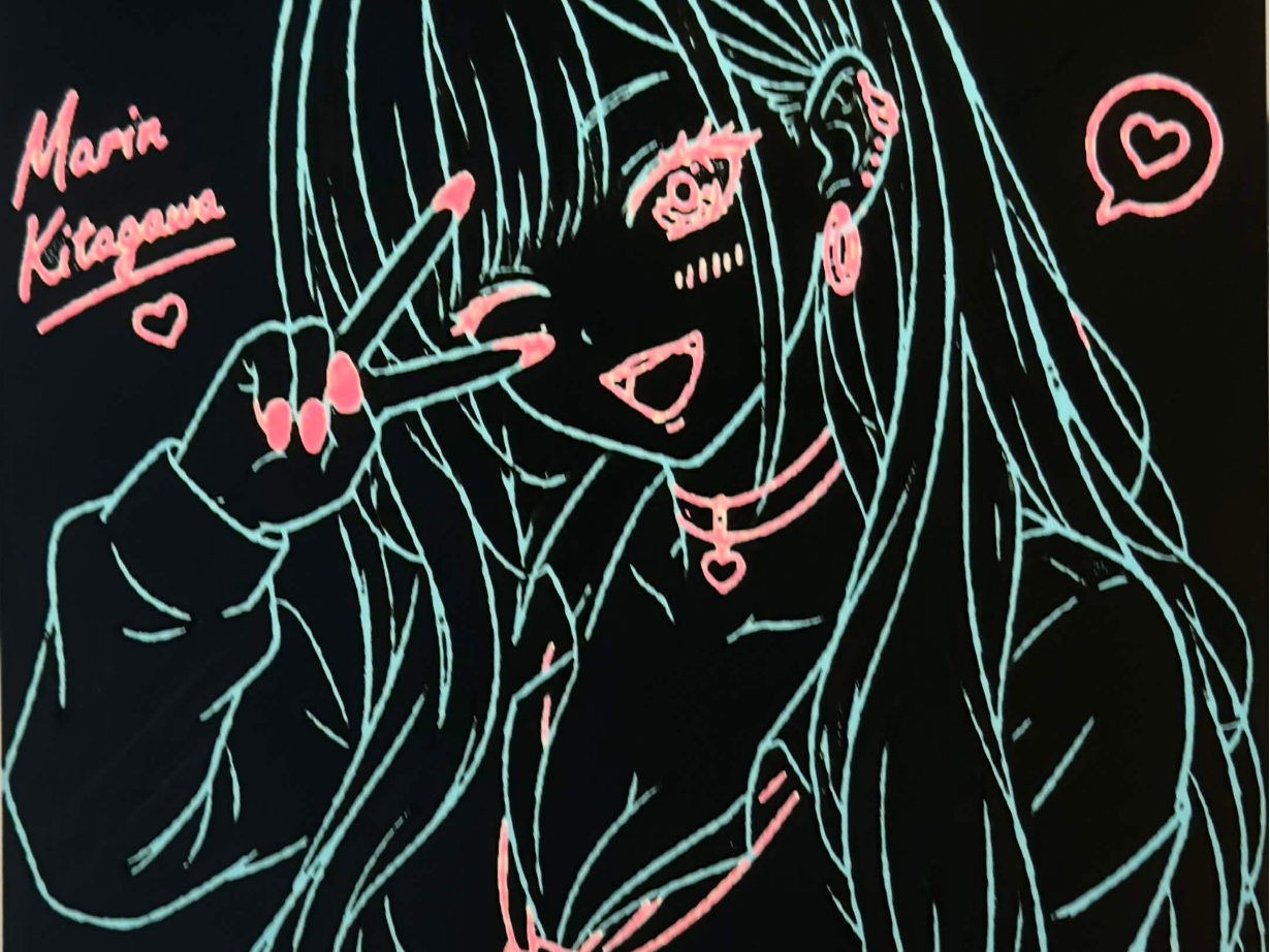 Dress Up Darling - Marin Kitagawa Backlit Lineart