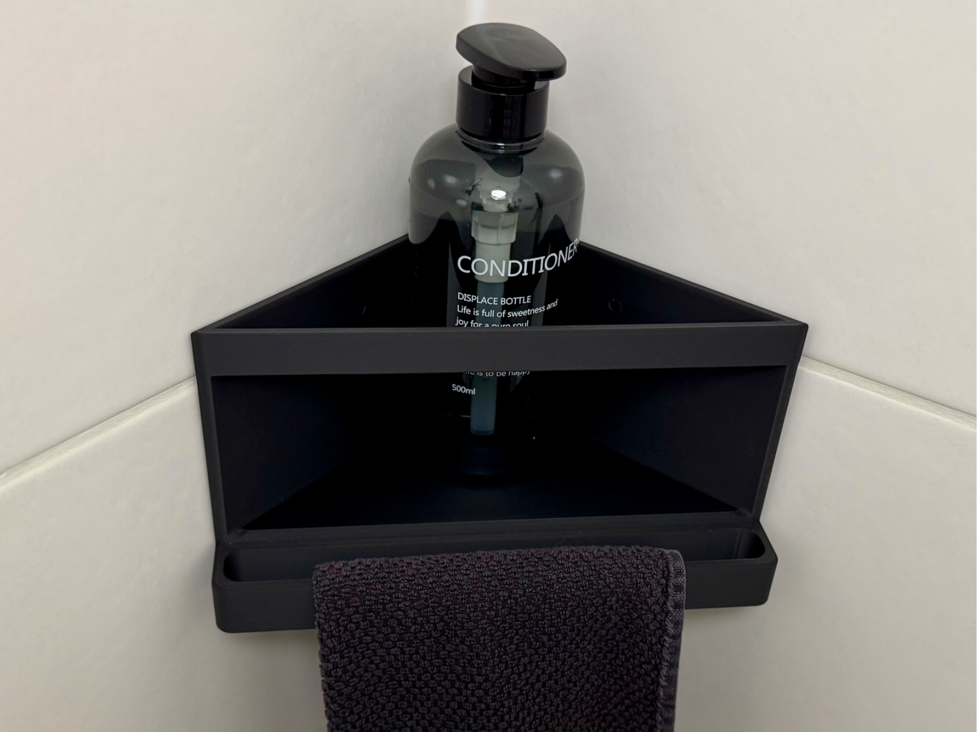 Bathroom Corner Shelf + Towel Bar (2 Sizes)