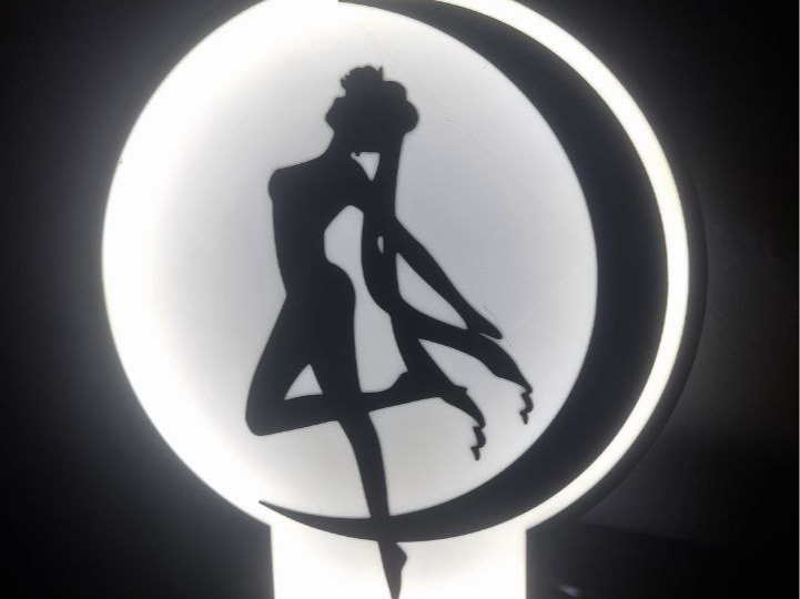 Sailor Moon B&W lamp