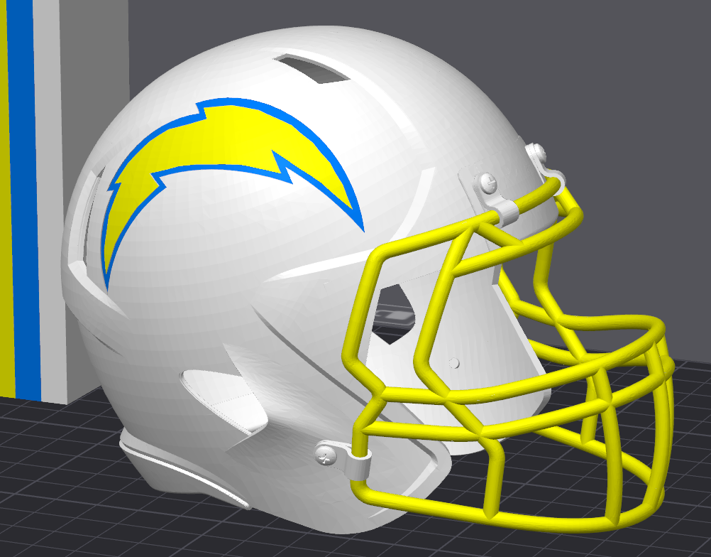 Los Angeles Chargers Football Helmet