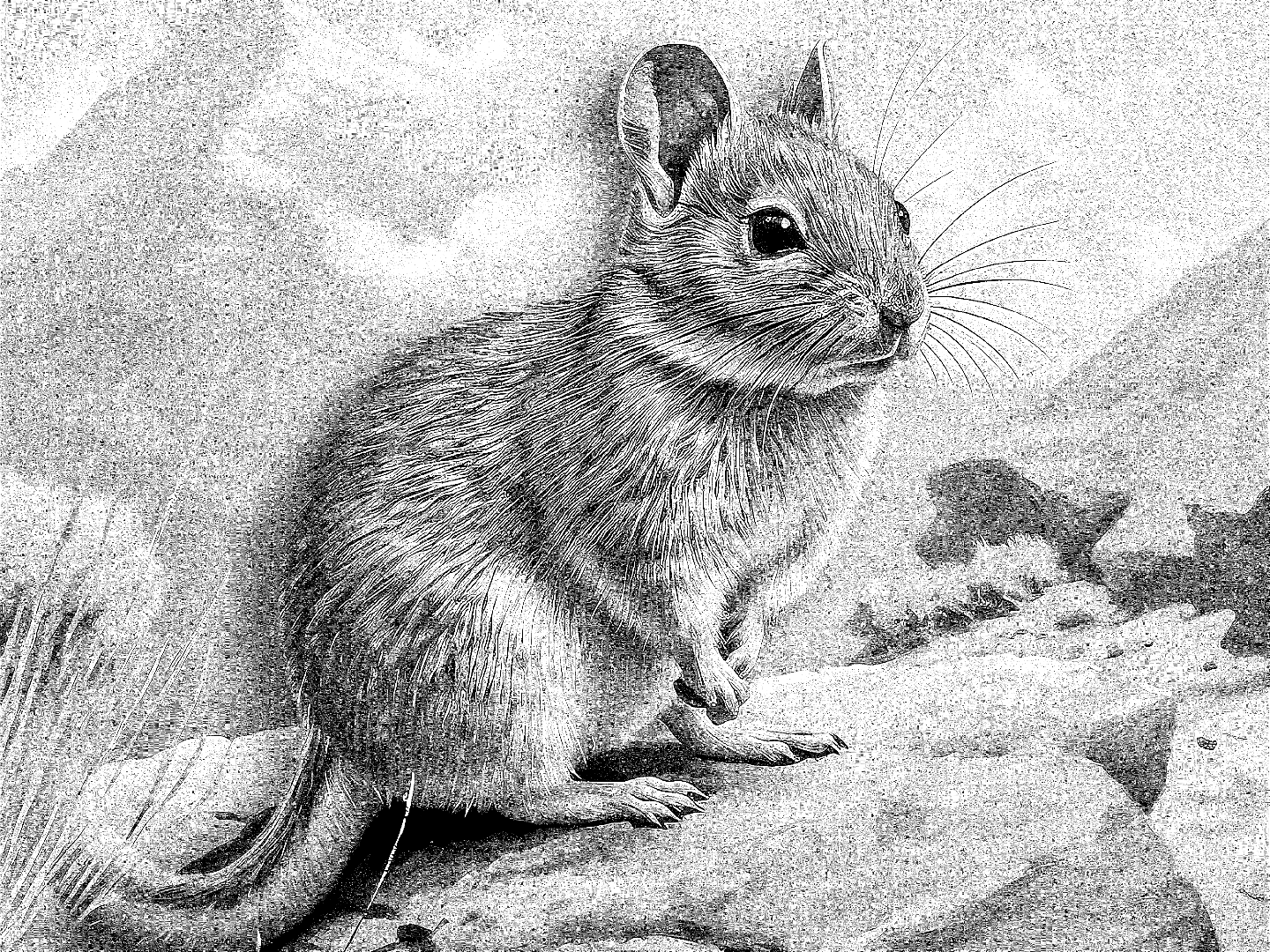 Degu auf Stein 1
