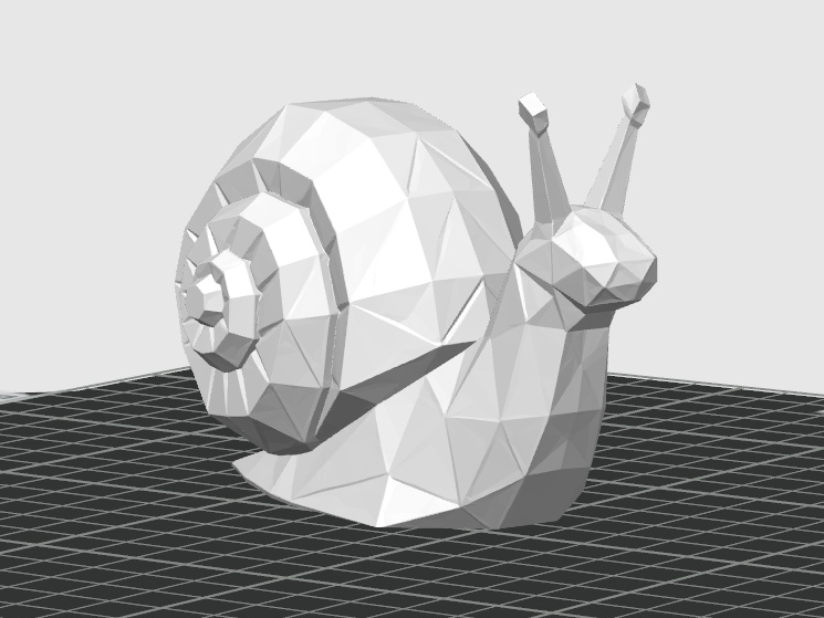 Snail lowpoly figurine
