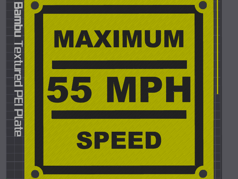 Maximum Speed 55 MPH sign