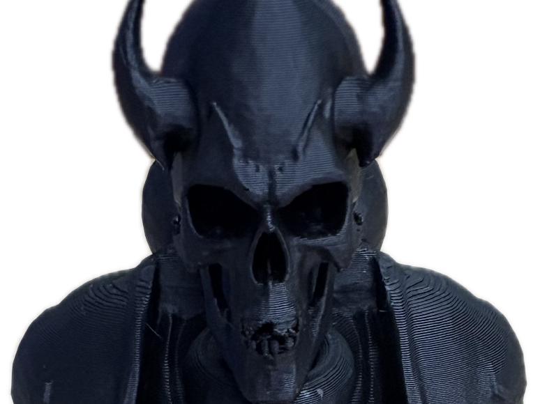 Space marine with skull