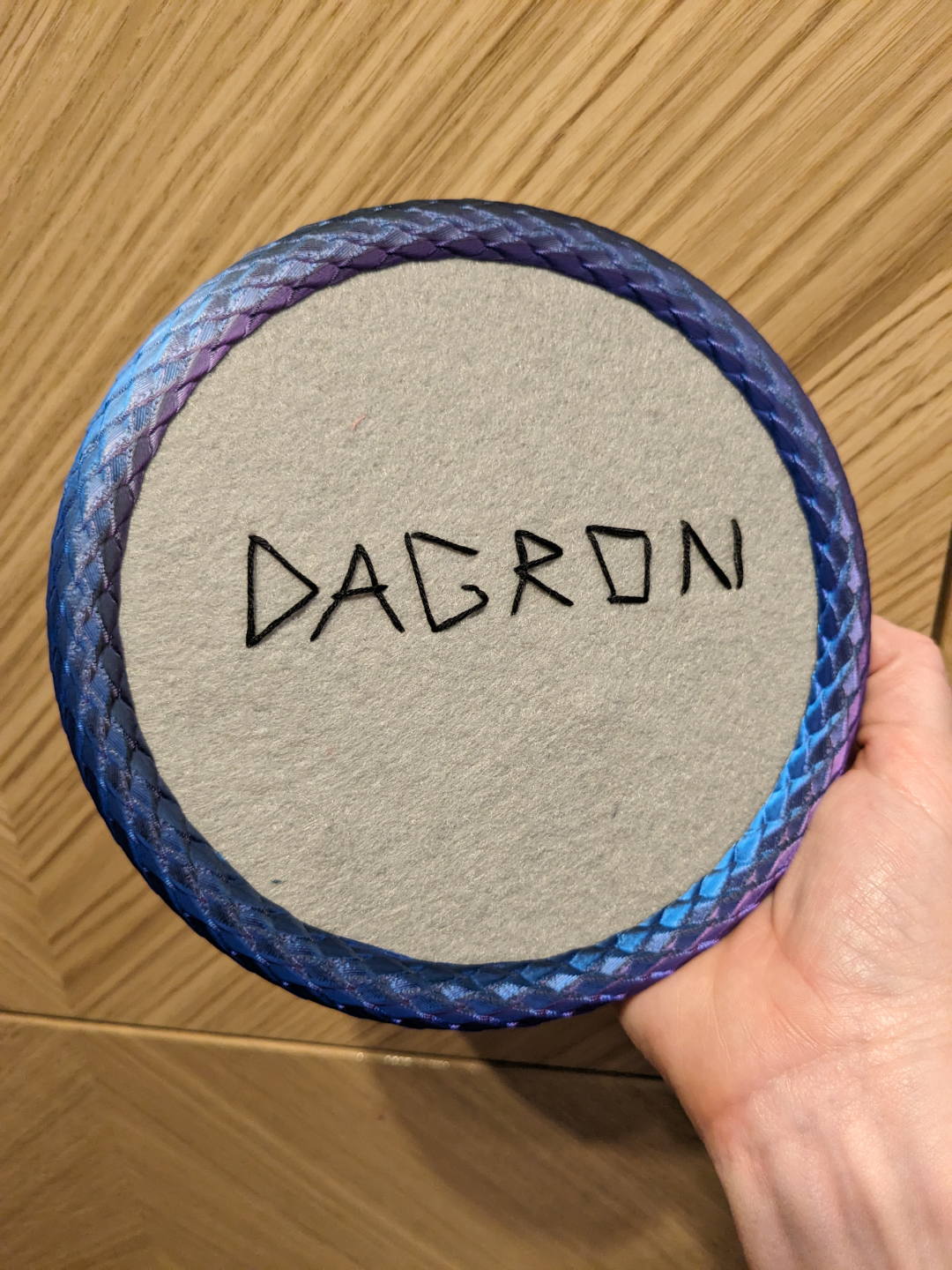 Dragonscale embroidery hoop