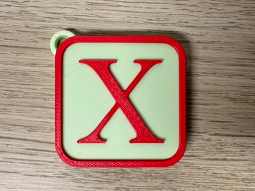 Schlüsselanhänger Buchstabe X Keychain Letter X