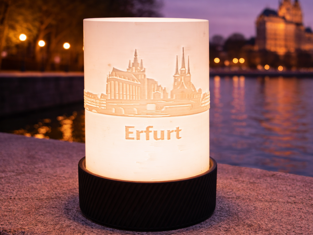 Erfurt Skyline Leuchtzylinder voller Charme