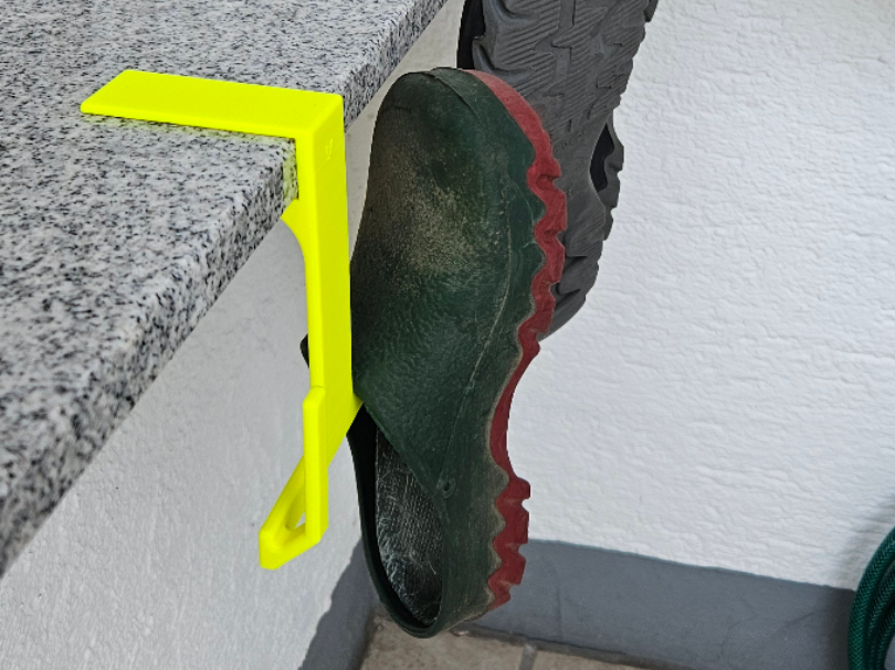 Schuhhalter für Fensterbank
