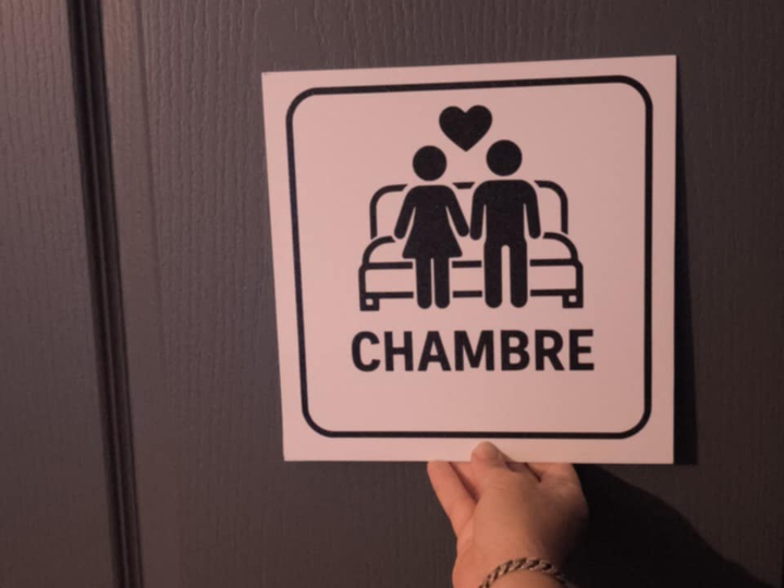 plaque de porte Chambre parentale