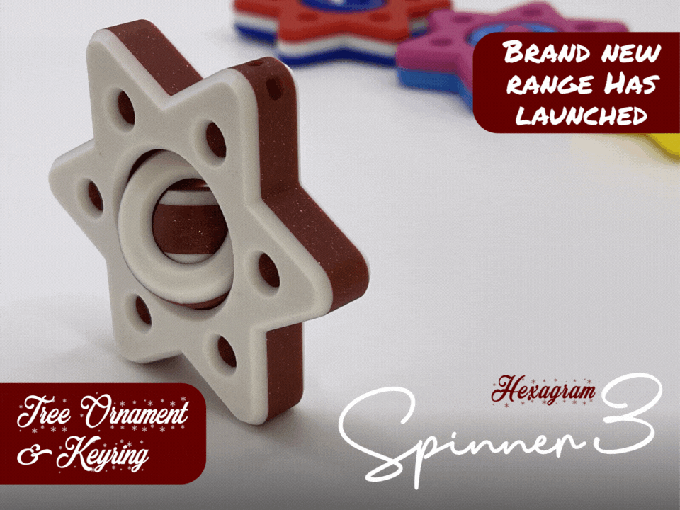 Spinner3 Hexagram Star Fidget Spinner & Ornament