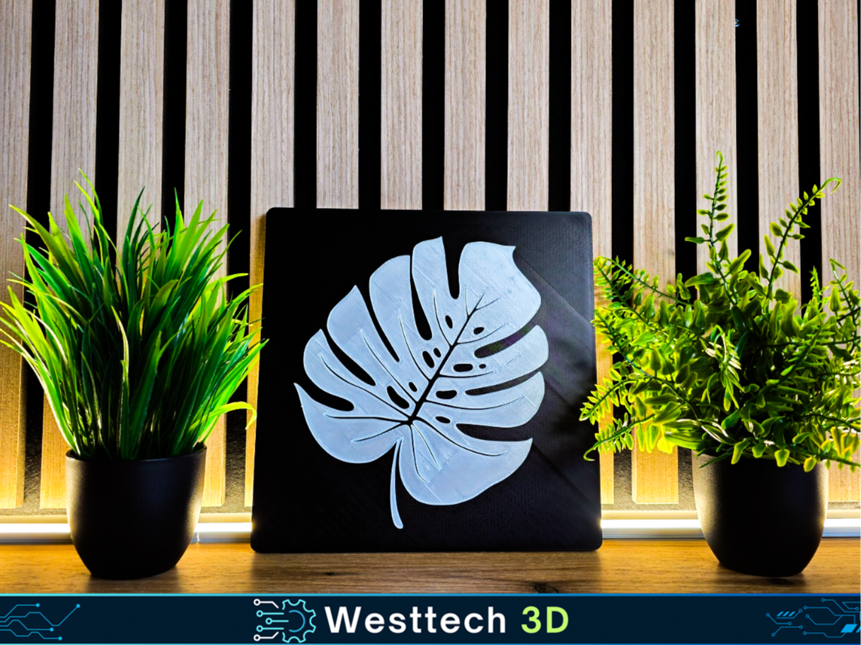 Blatt Wandbild mit Bajonett Halterung