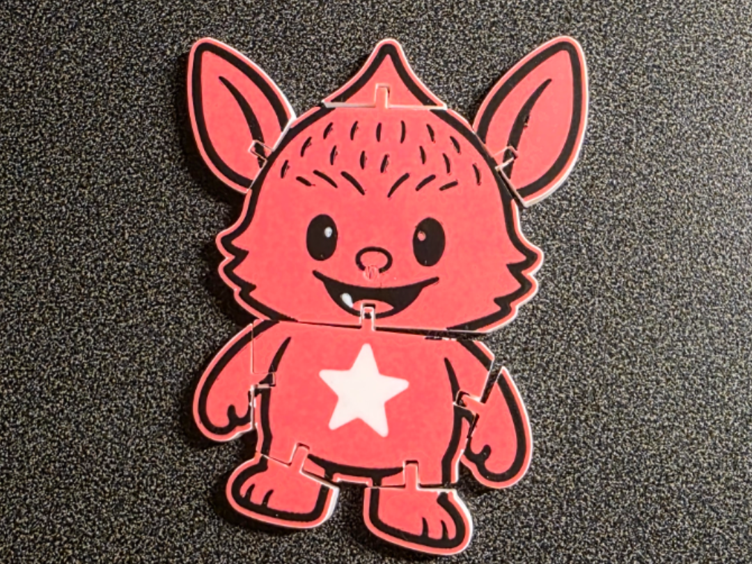 Pink baby monster flexitoy