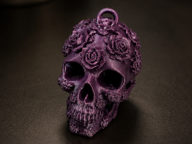 Skull Bloom –Tête de mort florale pour rétroviseur